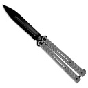 Ballistic Vector Tactical Butterfly Knife - Grey Steel