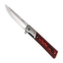 Lava Line Ball-Bearing EDC Pocket Knife - Red Micarta
