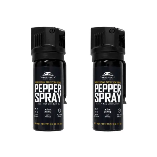 Everywhere Escape Dual-Carry Pepper Spray Defense Set - Black Stream